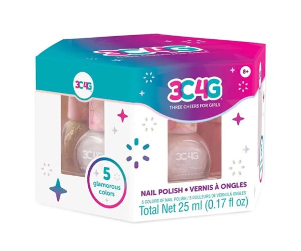 Make it Real: 3C4G pink auriu 5 bucăți set ojă