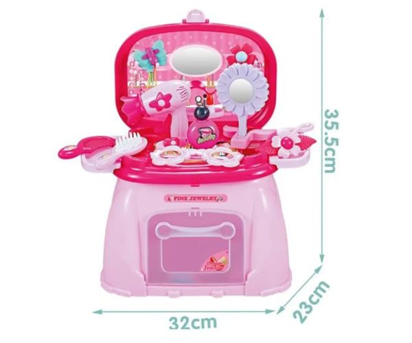 Set măsuță de înfrumusețare în scaun portabil 32x23x35,5cm