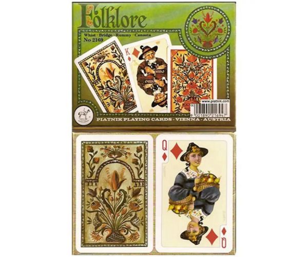 Cărți remi de lux - Folklore 2x55 lap - Piatnik