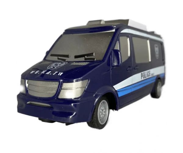 Telecomandă RC SWAT Microbuz de politie cu lumină 27MHz scară 1/32 25cm
