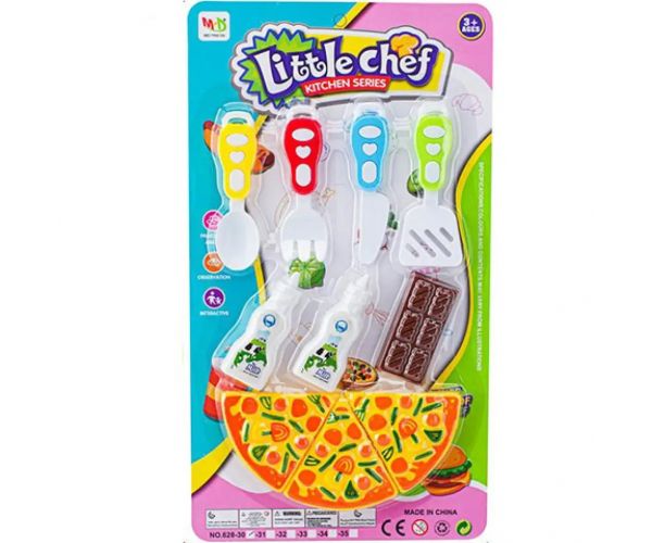 Little Chief set de alimente cu pizza și tacâmuri
