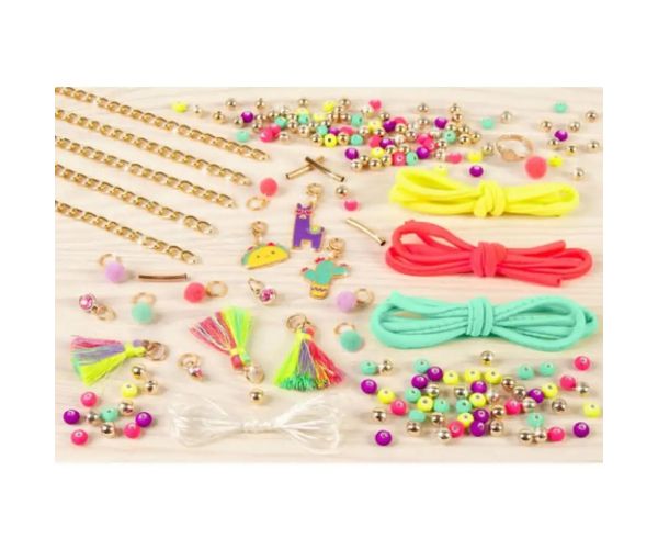 Make it Real: set de făcut bijuterie - Neon pom-pom