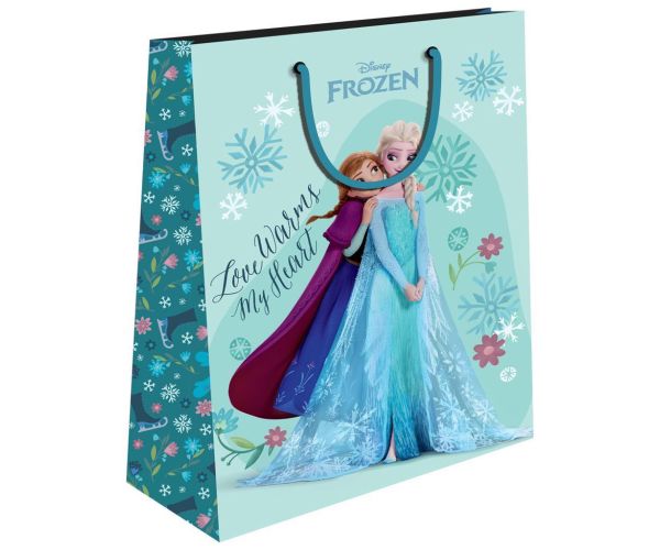Luna: Disney Regatul de gheață geantă cu model Anna și Elza 33x45x12cm