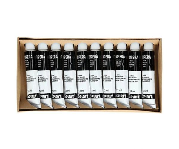 Tub tempera culoarea neagră 12ml 1bc