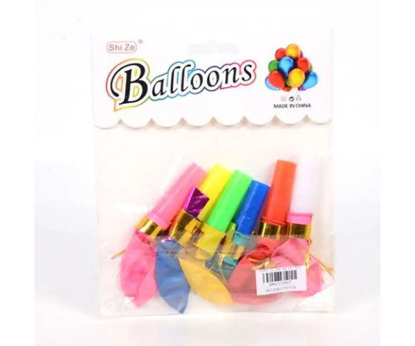 Set baloane colorate 6 bucăți cu accesoriu