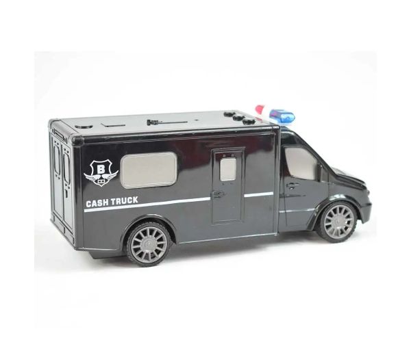 RC Furgonetă transportator de bani cu telecomanda cu efecte de lumina la scara 1/30 20cm