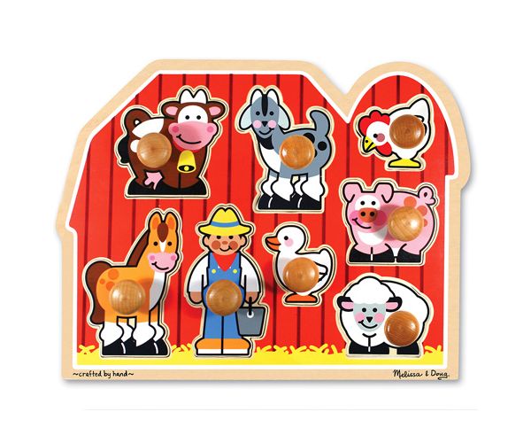 Farm fa forma puzzle fogantyúval - Melissa & Doug