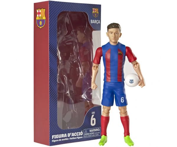 Figurină de acțiune a unui fotbalist, 20 cm - FC Barcelona, Gavi în tricoul cu numărul 6