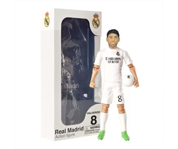 Figurină de acțiune fotbalist, 20 cm – Real Madrid, Valverde în tricoul cu numărul 8