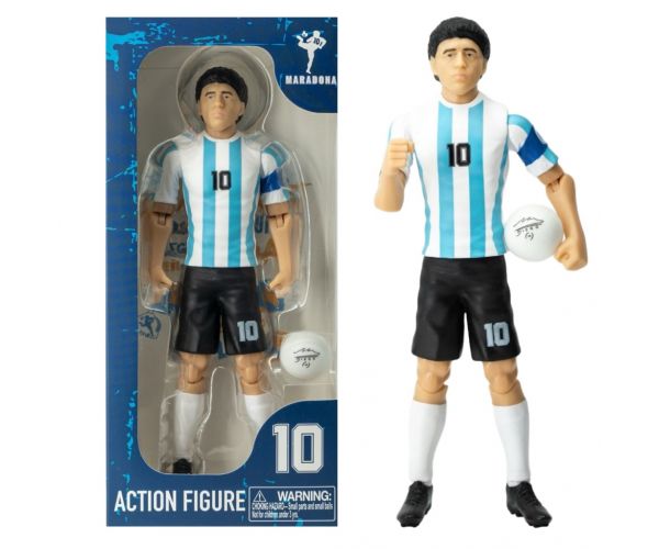 Figurină de acțiune fotbalist, 20 cm - Argentina, Maradona în tricoul cu numărul 10