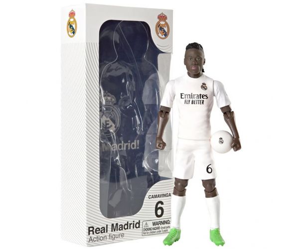 Figurină de acțiune fotbalist, 20 cm - Real Madrid, Camavinga în tricoul cu numărul 6