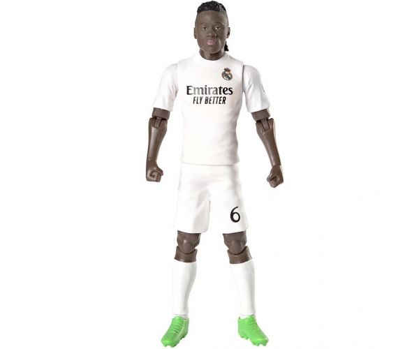 Figurină de acțiune fotbalist, 20 cm - Real Madrid, Camavinga în tricoul cu numărul 6