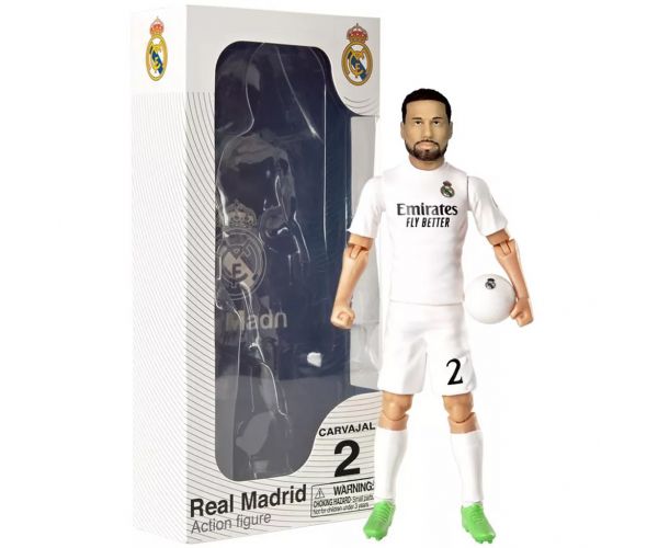 Figurină de acțiune fotbalist, 20 cm - Real Madrid, Carvajal în tricoul cu numărul 2