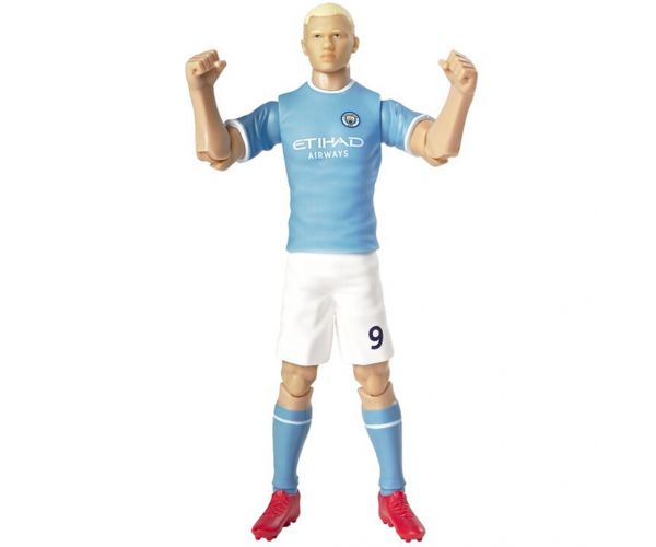Figurină de fotbalist, 20 cm - Manchester City, Haaland în tricoul cu numărul 9