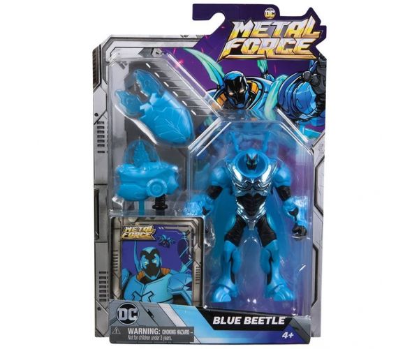 Figurină de joc DC Metal Force Blue Beetle cu echipament - Spin Master