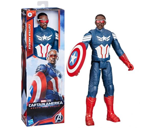 Figurină de jucărie Captain America Titan Hero Avengers de 29 cm - Hasbro