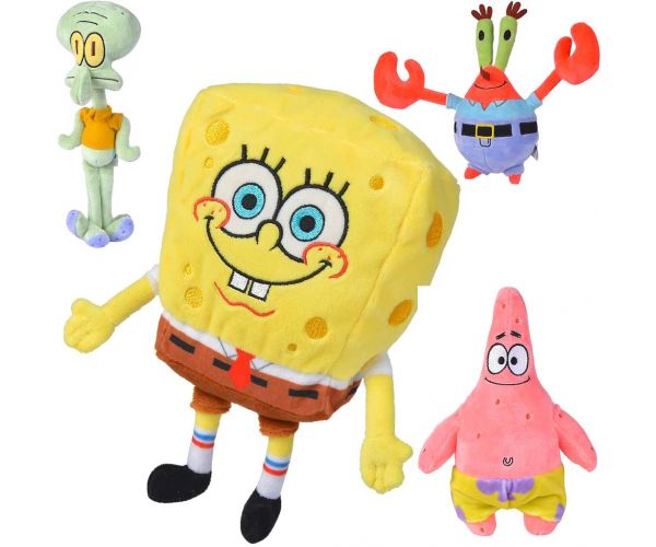 Figurină de pluș SpongeBob de 20cm în patru variante diferite - Simba toys