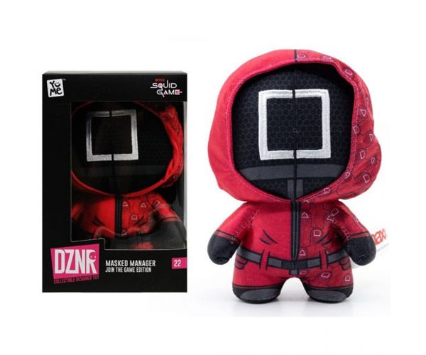 Figurină de pluș Squid Game DZNR Masked Manager Join the Game ediție 18cm
