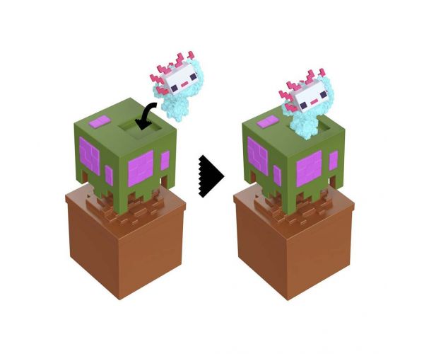 Figurină surpriză Minecraft în cutie de depozitare - Stejar - Mattel