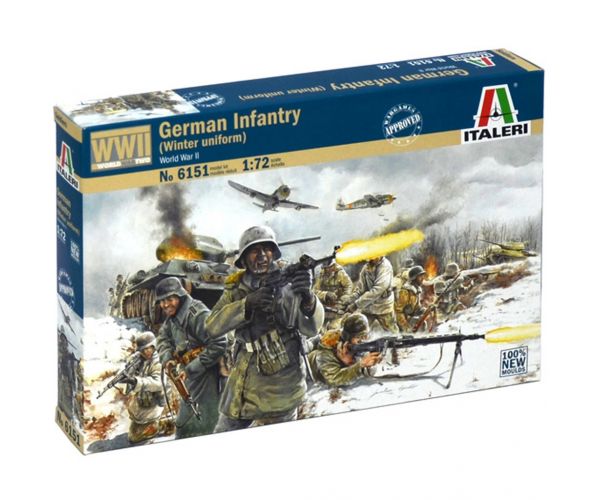 Figurine militare germane în uniformă de iarnă Italeri 1/72 - machetă