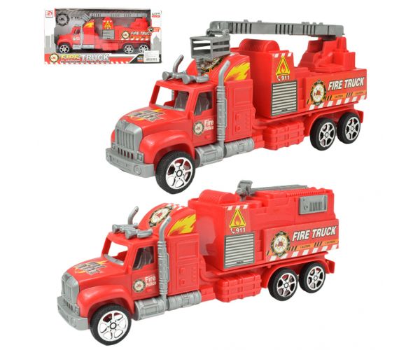 Fire Truck: Camion de pompieri cu roți de aterizare în două variante de 26cm.