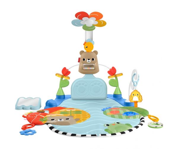 Fisher-Price: Covoraș de joacă interactiv cu ursuleț - Mattel
