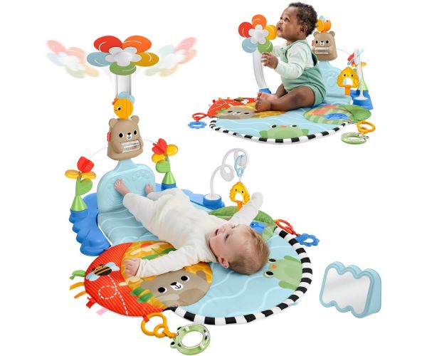 Fisher-Price: Covoraș de joacă interactiv cu ursuleț - Mattel