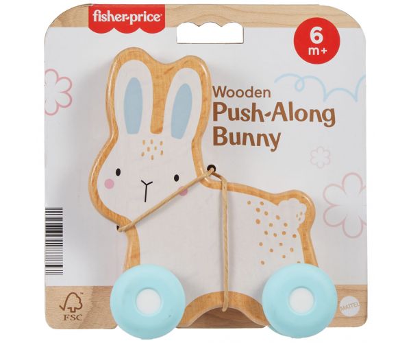 Fisher-Price: Iepuraș de împins din lemn - Mattel