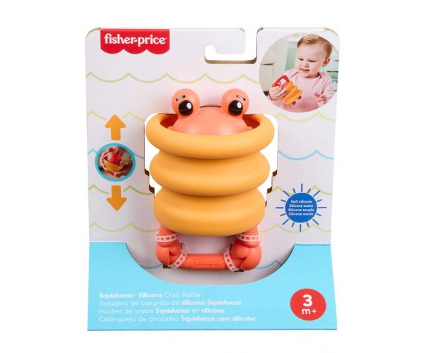 Fisher-Price: Jucărie de dentiție „Prieten de mare” - Rac - Mattel