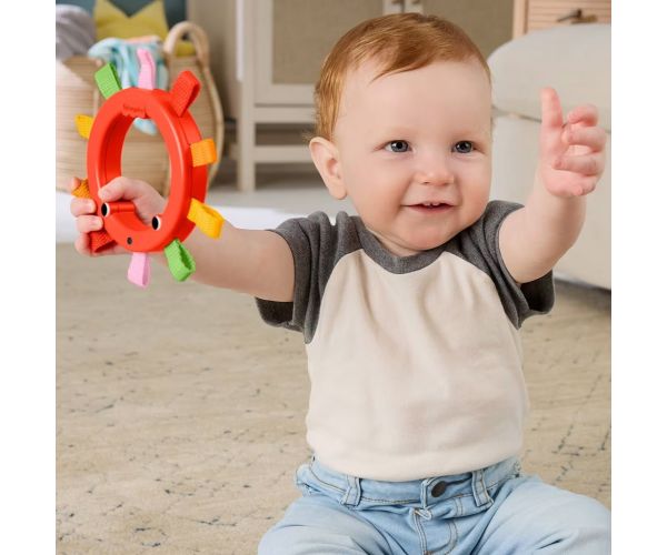 Fisher-Price: Jucărie de dentiție caracatiță veselă cu motive animale - Mattel