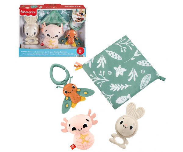 Fisher-Price: Sensimals Salut Senzorial set de jucării pentru bebeluși, 4 piese - Mattel