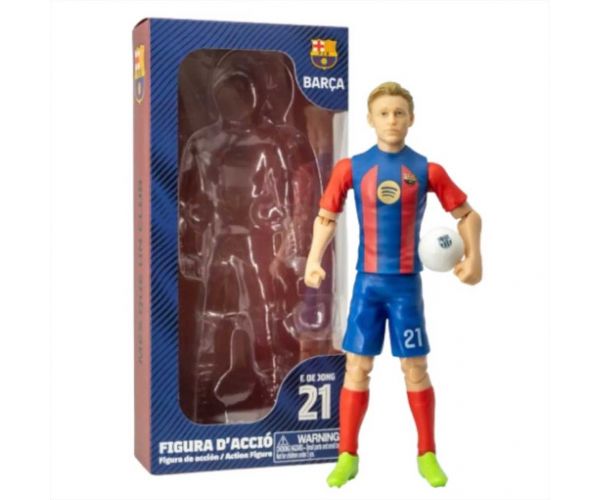 Figurină de acțiune fotbalist, 20 cm - Barcelona, F. De Jong cu tricoul numărul 21
