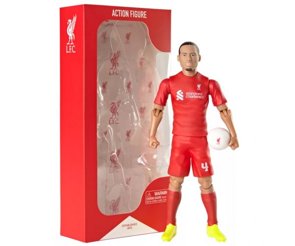 Figurină de acțiune fotbalist, 20 cm - Liverpool, Van Dijk cu tricoul numărul 4