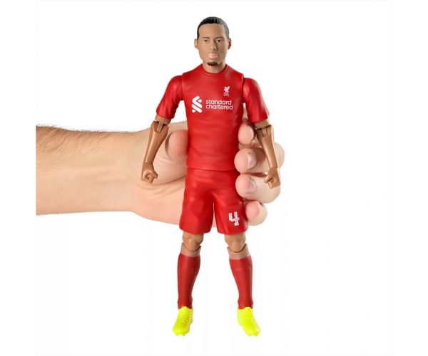Figurină de acțiune fotbalist, 20 cm - Liverpool, Van Dijk cu tricoul numărul 4