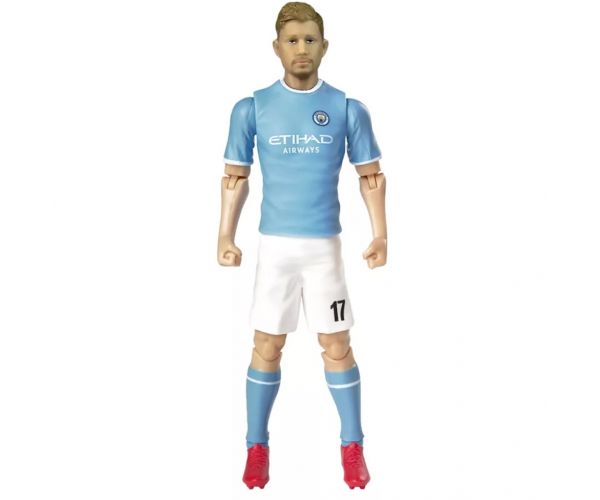 Figurină de acțiune fotbalist, 20 cm - Manchester City, De Bruyne cu tricoul numărul 17