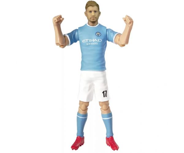 Figurină de acțiune fotbalist, 20 cm - Manchester City, De Bruyne cu tricoul numărul 17
