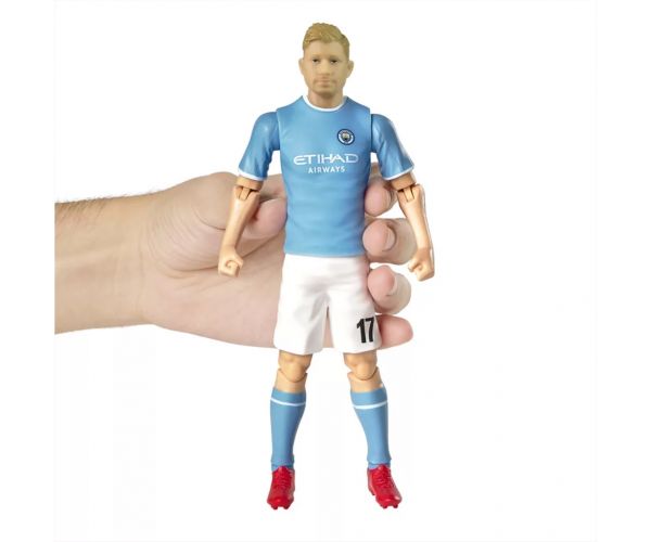 Figurină de acțiune fotbalist, 20 cm - Manchester City, De Bruyne cu tricoul numărul 17