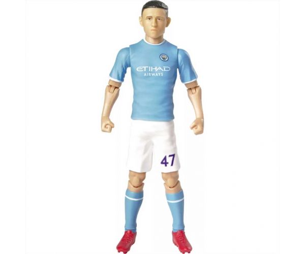 Figurină de acțiune fotbalist, 20 cm - Manchester City, Foden cu tricoul numărul 47