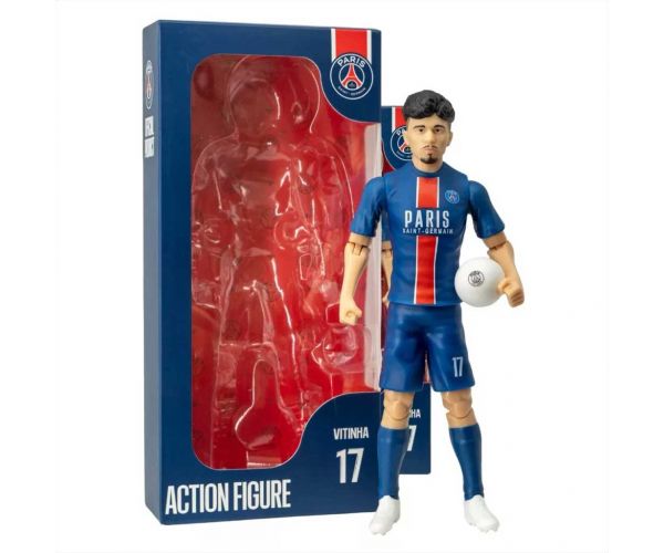 Figurină de acțiune fotbalist, 20 cm - PSG, Vitinha cu tricoul numărul 17