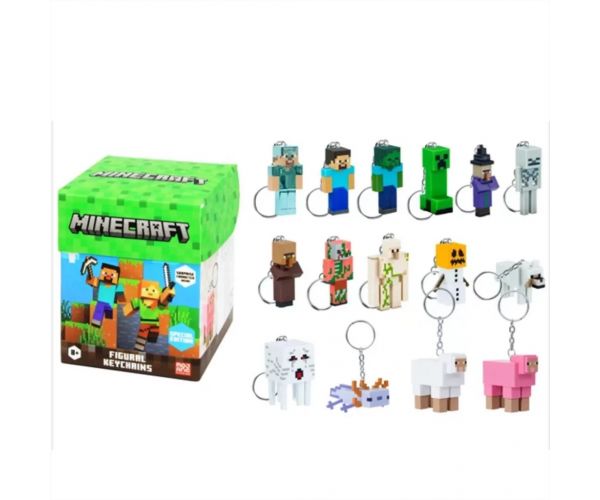 Figurină surpriză Minecraft breloc, 13 cm, seria 2 - 1 buc