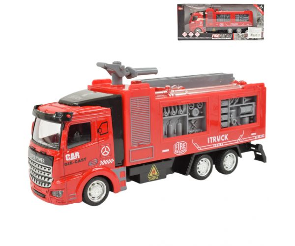 Fire Rescue: Lendkerekes tűzoltóautó víz agyúval 19cm