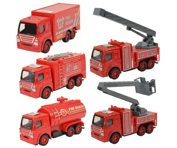 Fire Rescue: Lendkerekes tűzoltósági kamion többféle változatban 9,5cm 1db