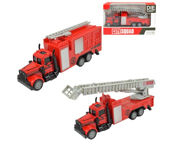 Fire Squad: Tűzoltó teherautó lendkerekes kialakítással kétféle változatban 1db