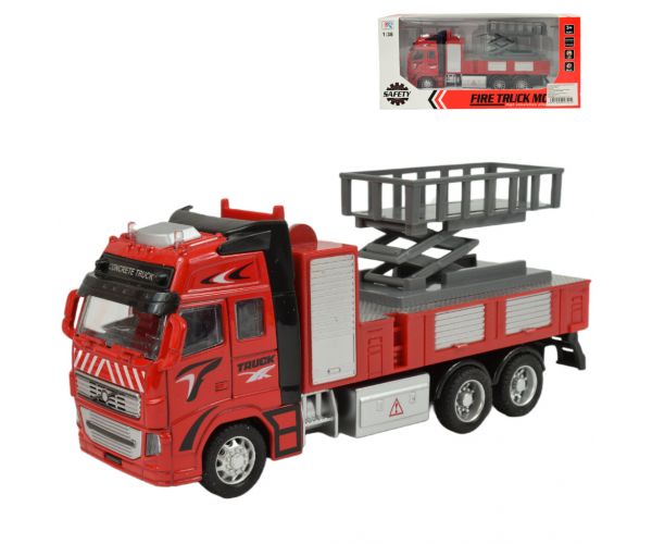 Fire Truck: masina de pompieri cu cos de ridicare cu lumina si sunet 20 cm