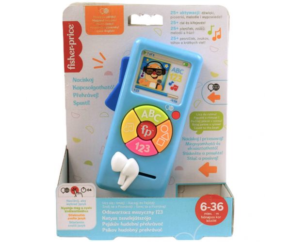 Fisher-Price: Cățel player muzical - Mattel (lb. engleză, maghiară, cehă, poloneză, slovacă)