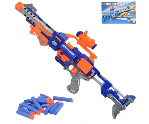 Flames Storm: Armă electric gigant cu lumină, magazie rotativă și cartușe 73cm