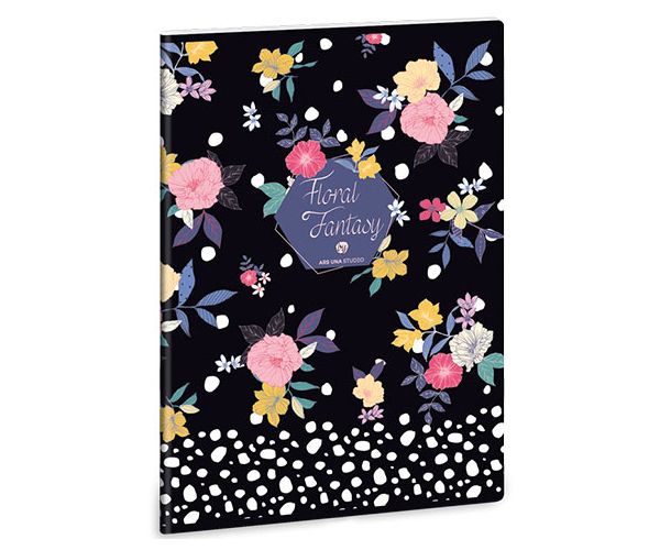Floral Prism caiet cu pătrățele A4
