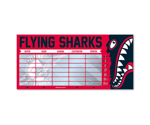 Flying Sharks kétoldalas órarend