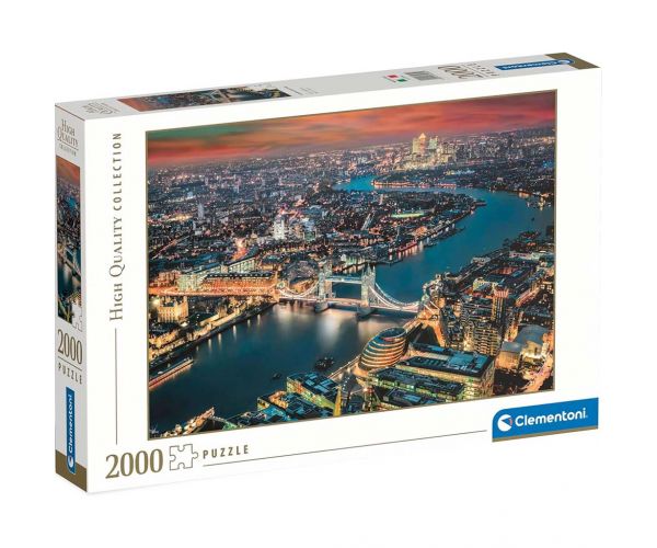 Fotografie aeriană a Londrei puzzle HQC de 2000 de piese - Clementoni