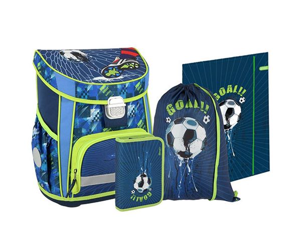 Football goal ergonomic rucsac ghiozdan cu penar set de 4 bucăți